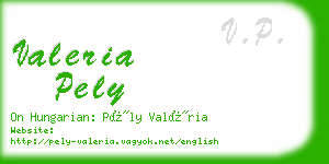 valeria pely business card